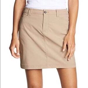 Eddie Bauer Travex Khaki High Rise Lightweight Skort Women's Sz 14